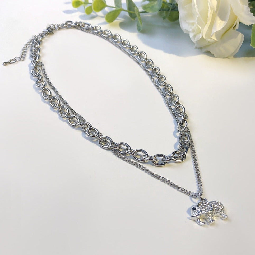 Layered Silver Embrace Necklace | Salty