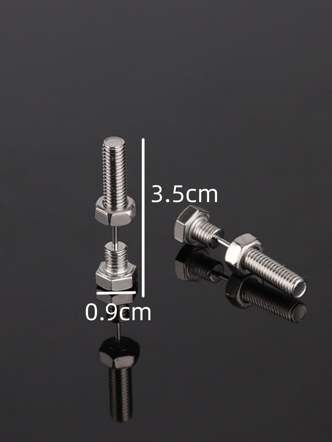 Screw Silver Studs | Salty