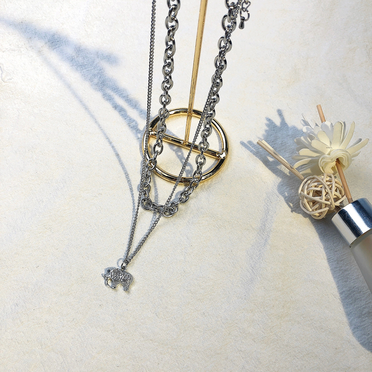Layered Silver Embrace Necklace | Salty