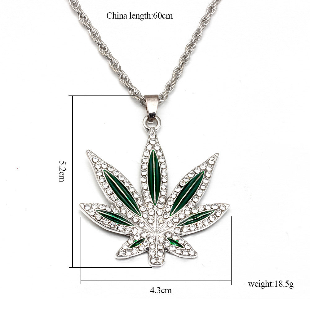 Cannabis Leaf Silver Chain | Salty