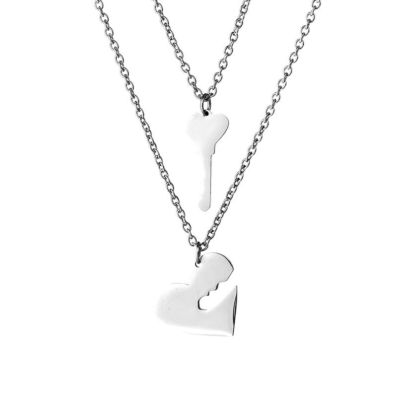 Key To My Heart Necklace (Set Of 2) | Salty