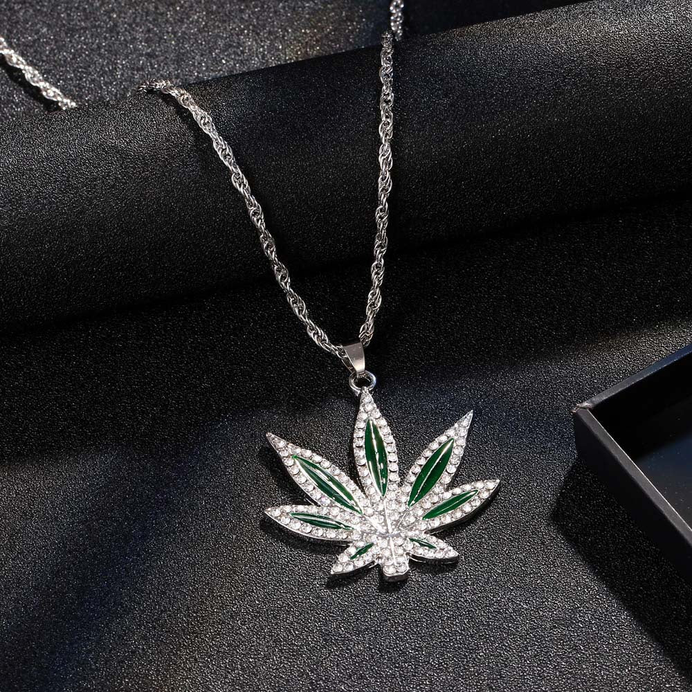 Cannabis Leaf Silver Chain | Salty