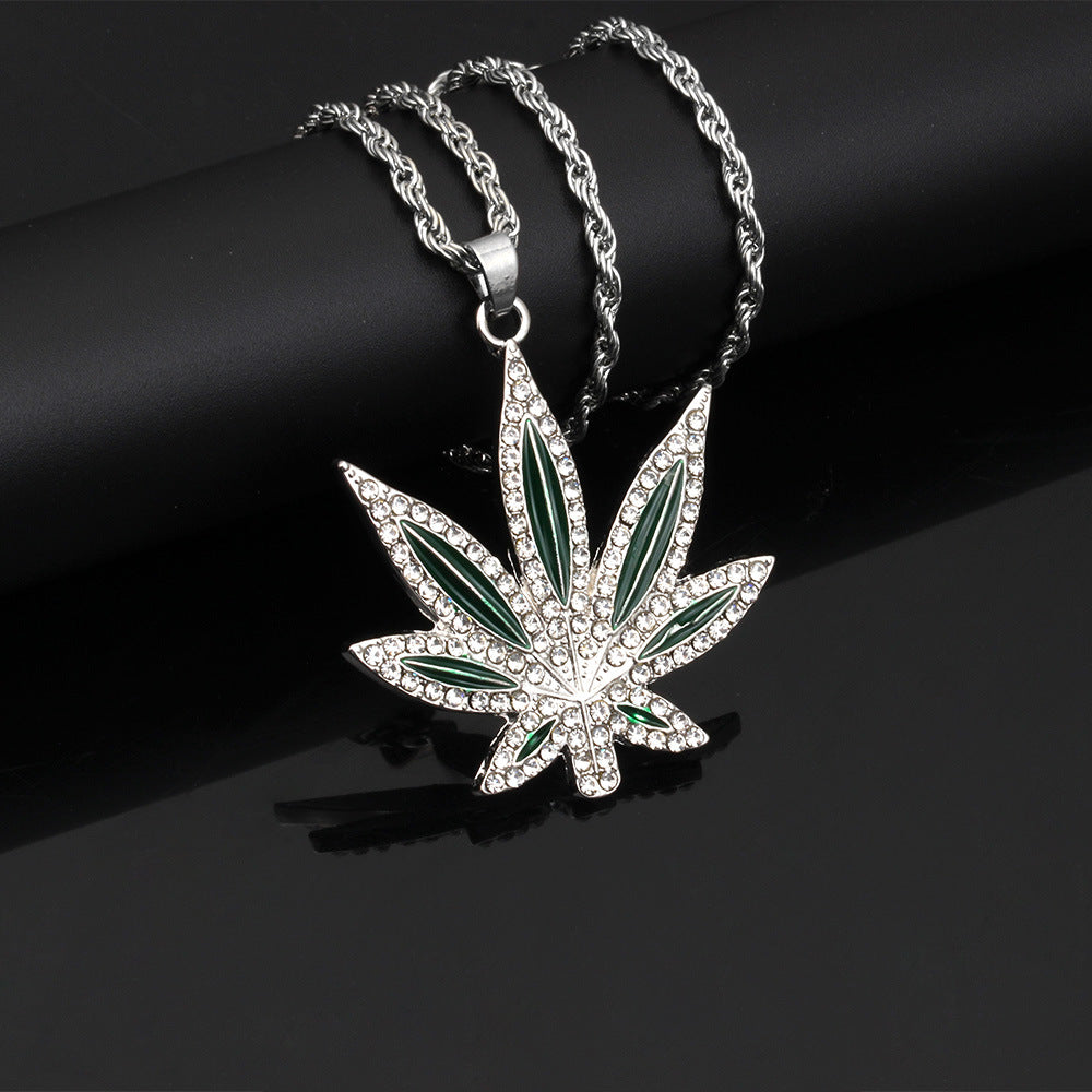 Cannabis Leaf Silver Chain | Salty