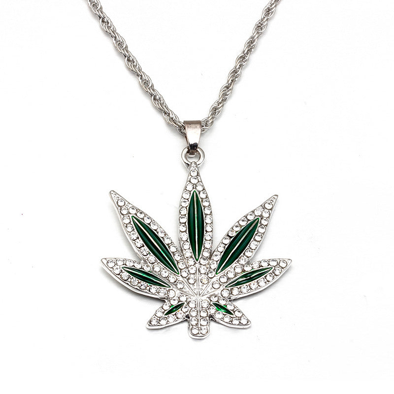 Cannabis Leaf Silver Chain | Salty