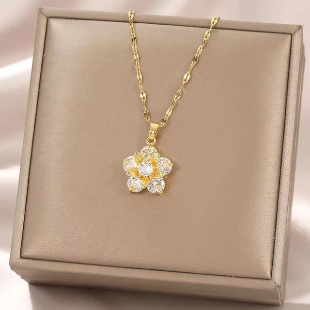 Blossom Waltz Golden Necklace Salty