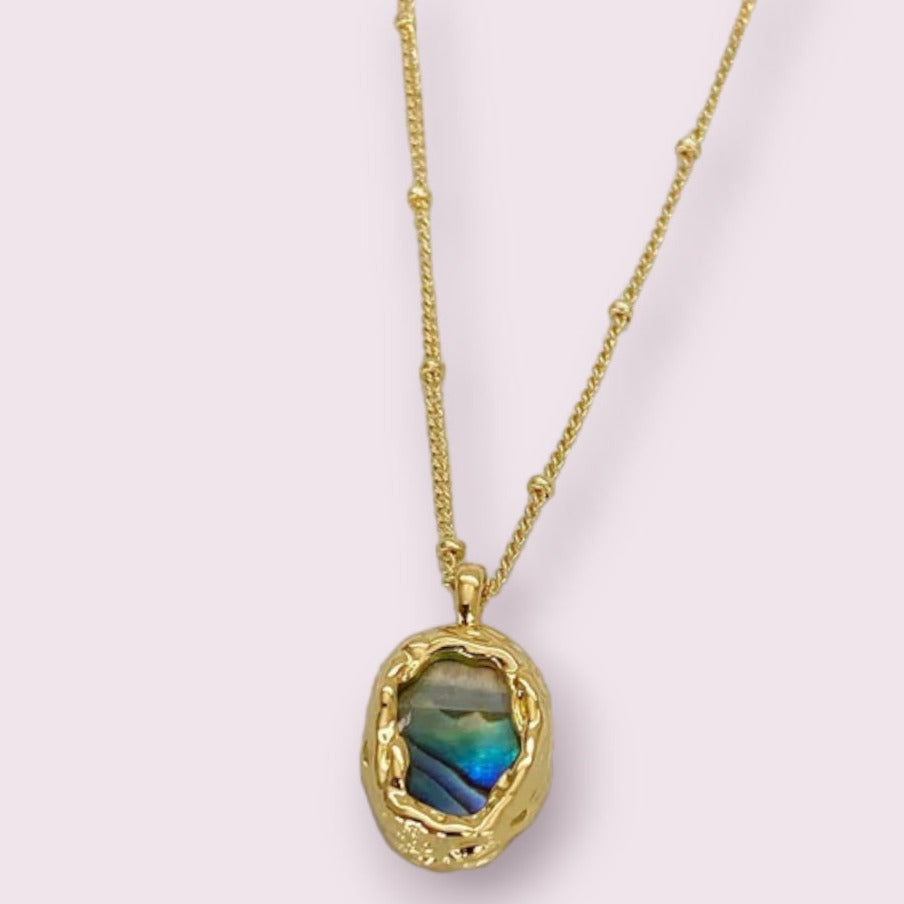 Antique Gold Mystic Magical Crystal Necklace Salty