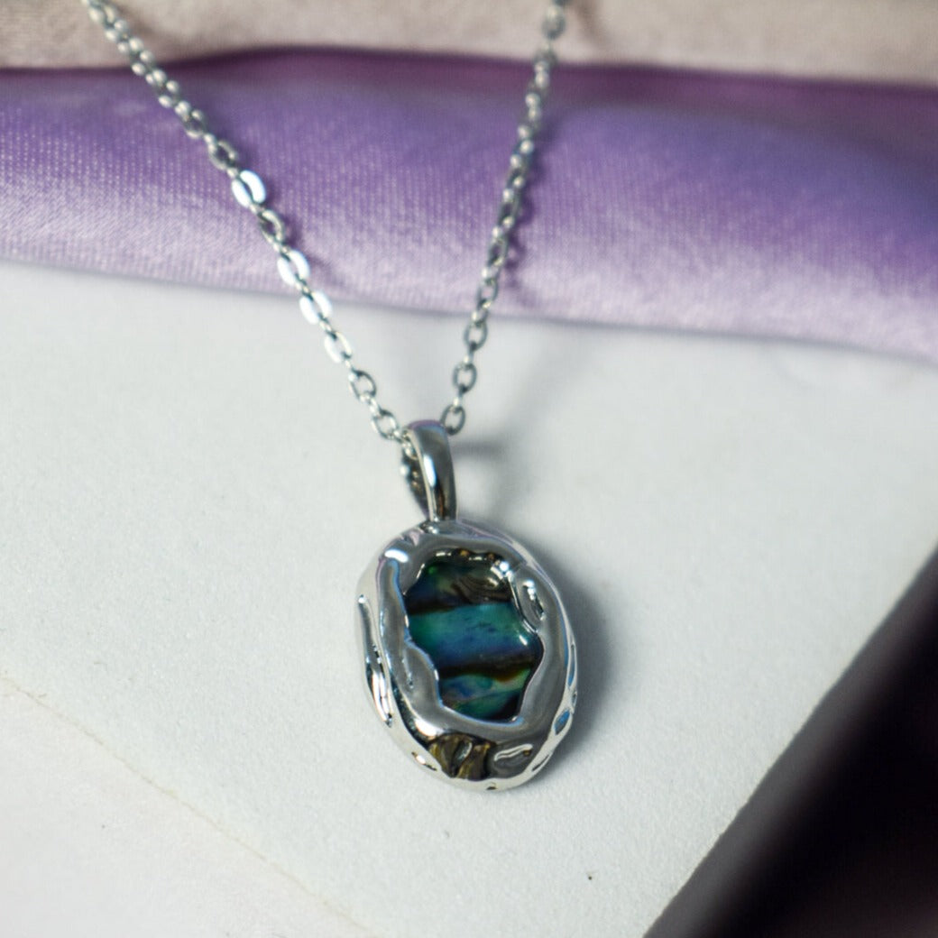Antique Silver Mystic Magical Crystal Necklace Salty