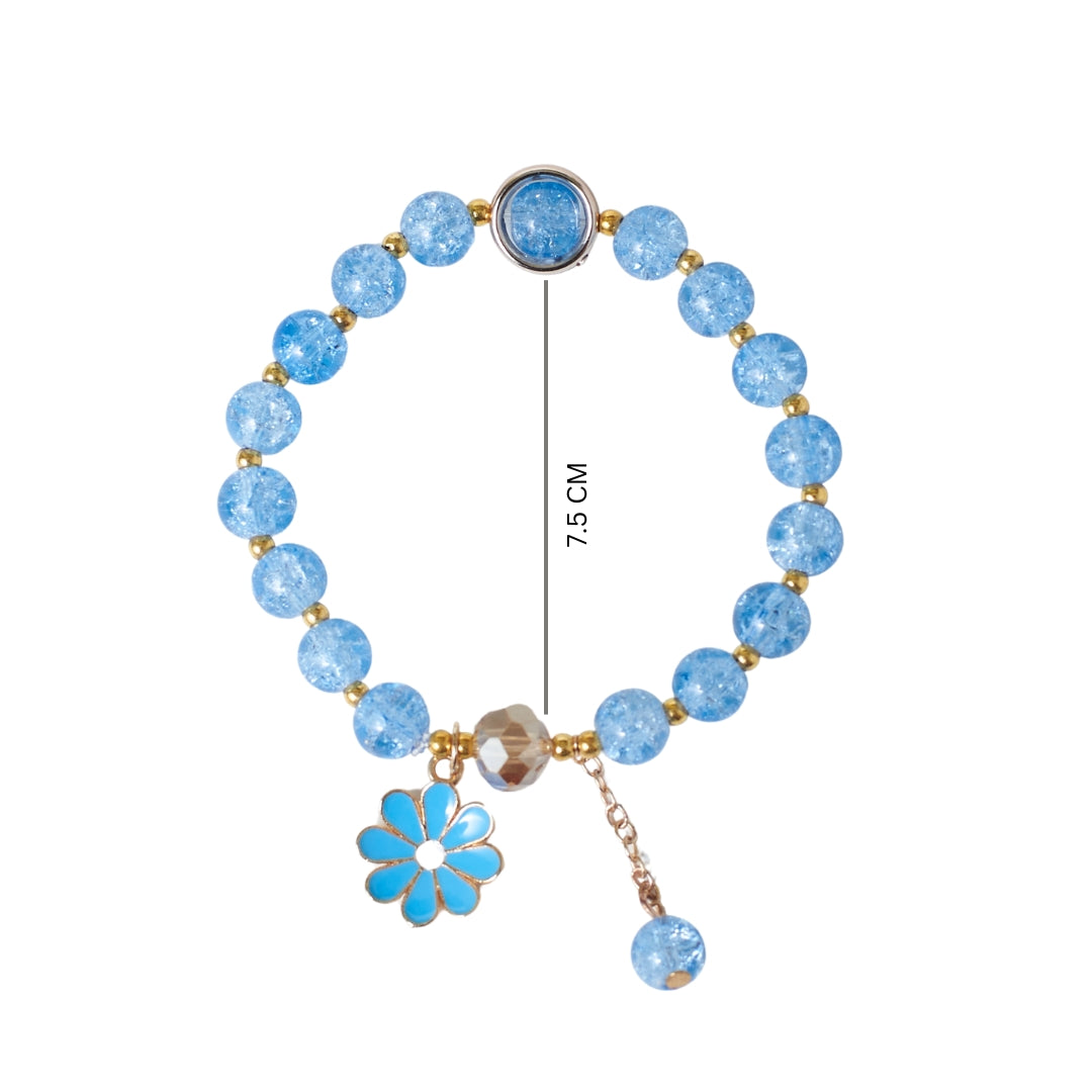 Aquamarine Beaded Bracelet | Salty