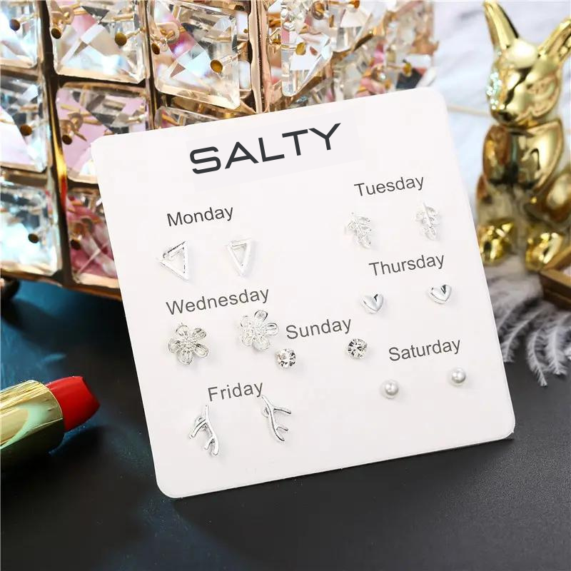 "Autumn" Weekly 7 Stud Earrings