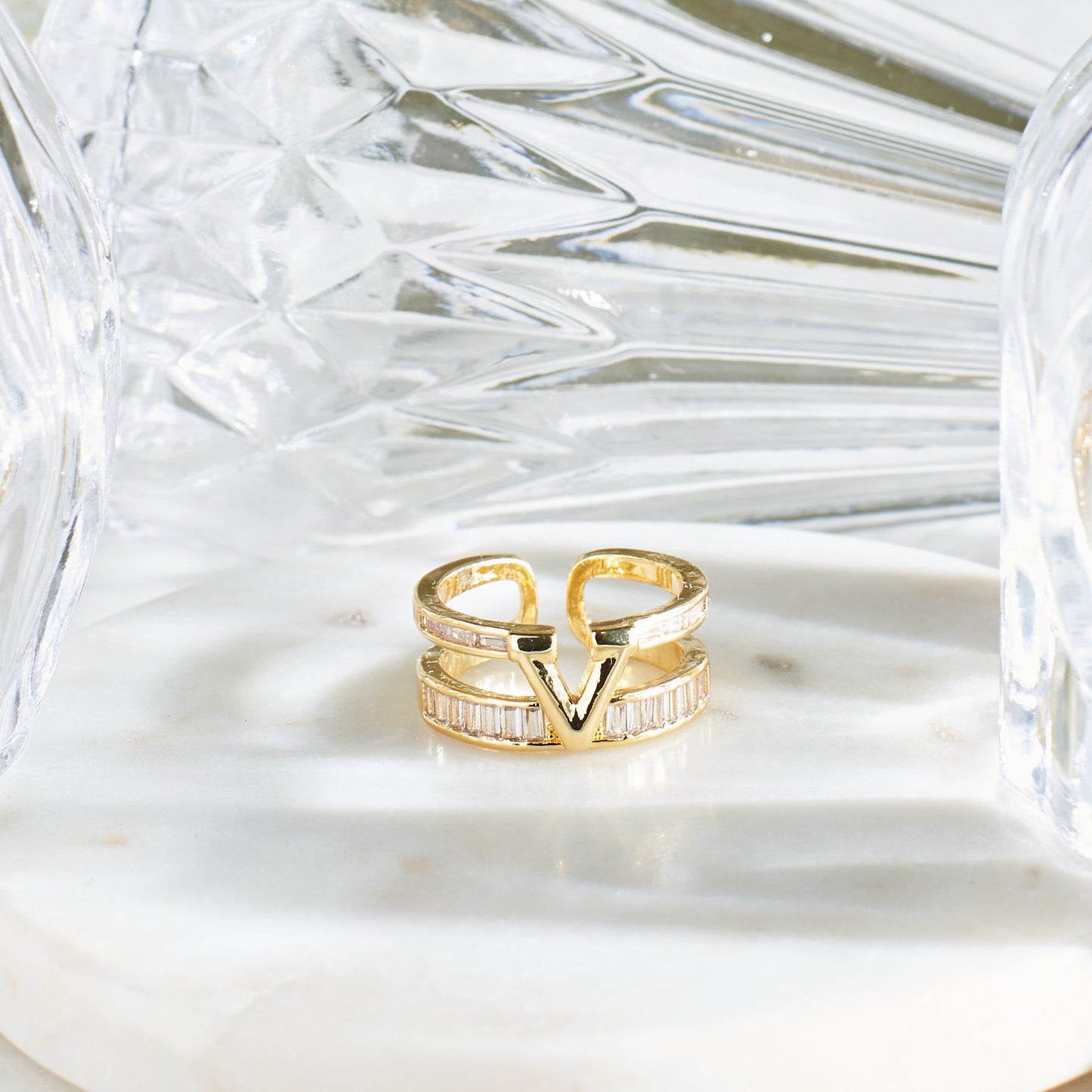 Avant-Garde Sparkle Ring Salty