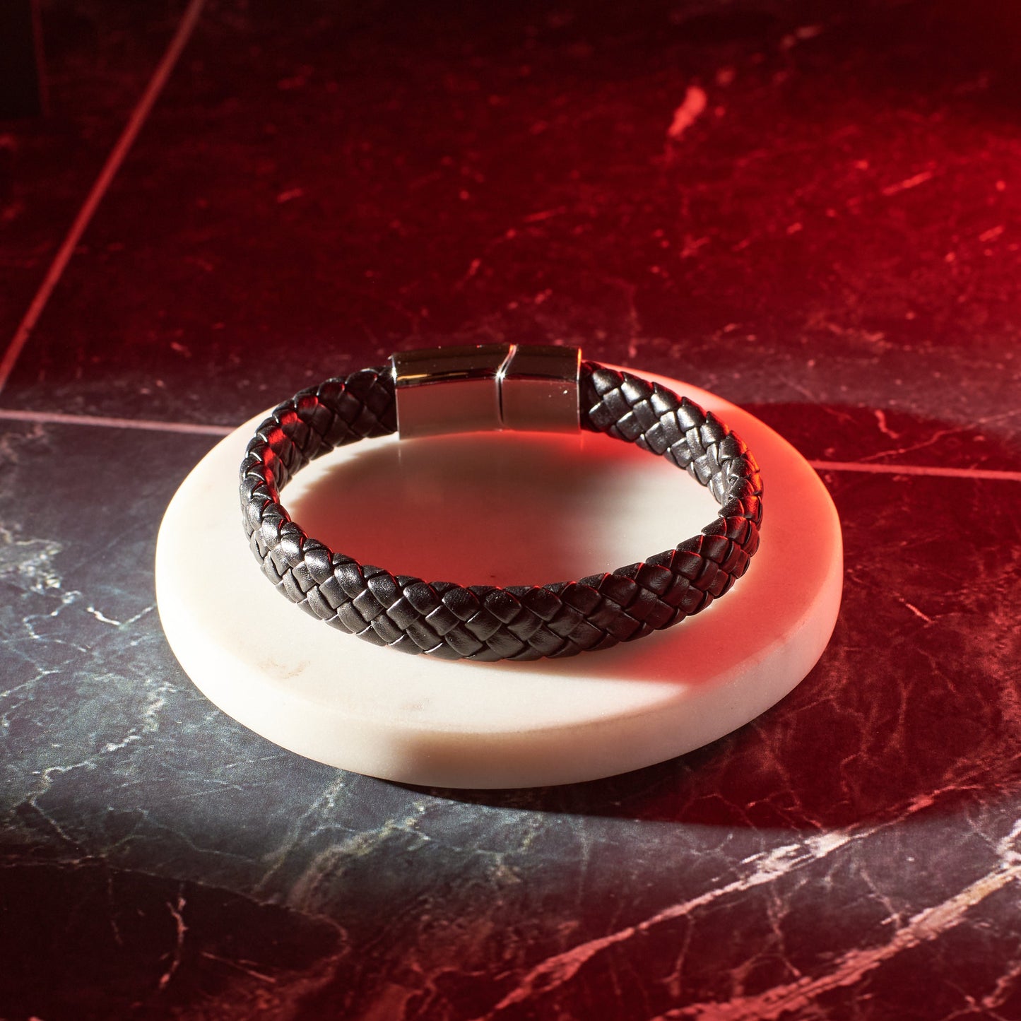 Avrum Black Leather Bracelet | Salty