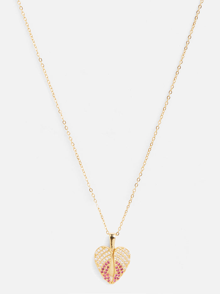 Rosy Heart Diamond Gleam Necklace Salty