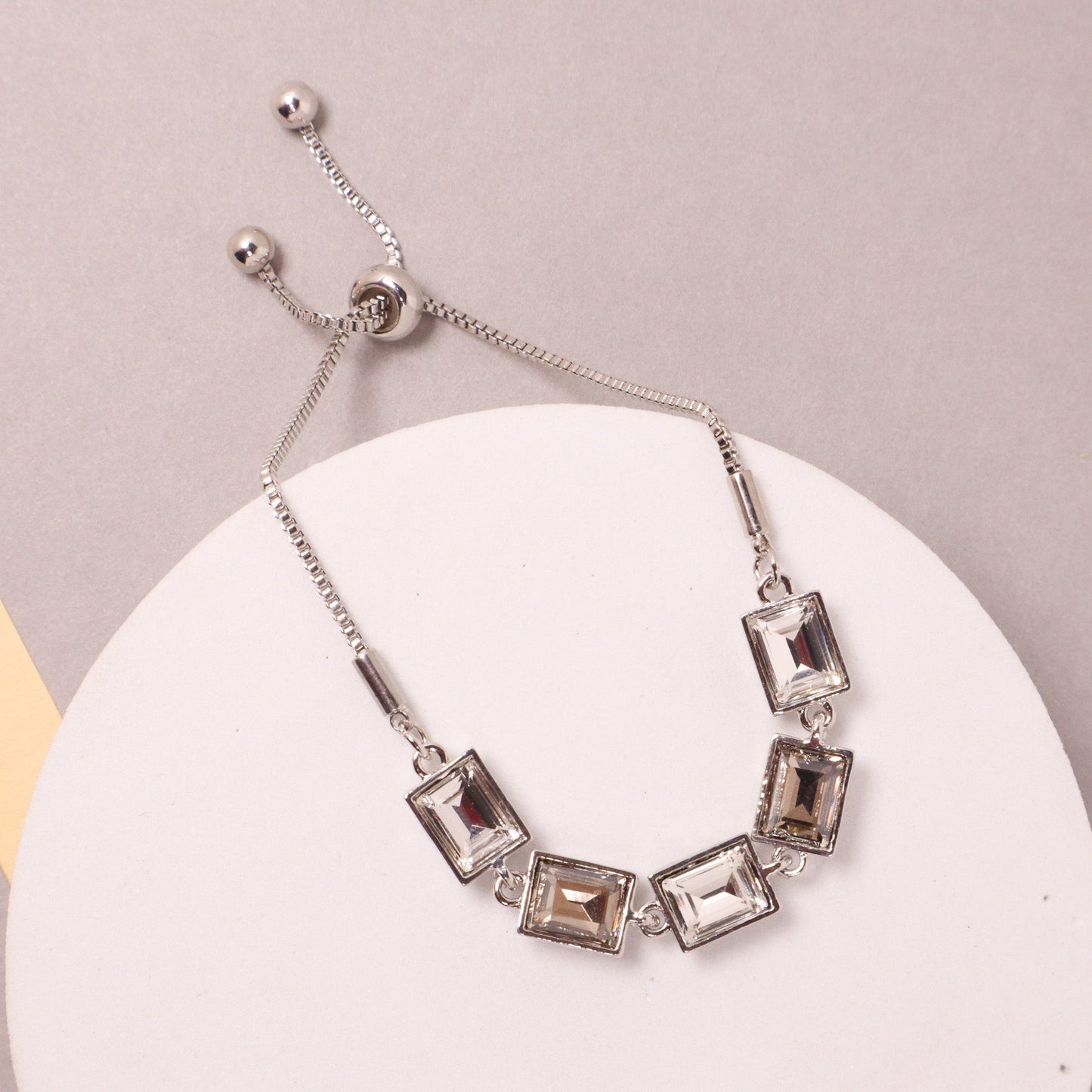 Clear Glass Crystal Bracelet