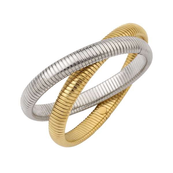 Ornate Obsession Silver Gold Bracelet - Sleek