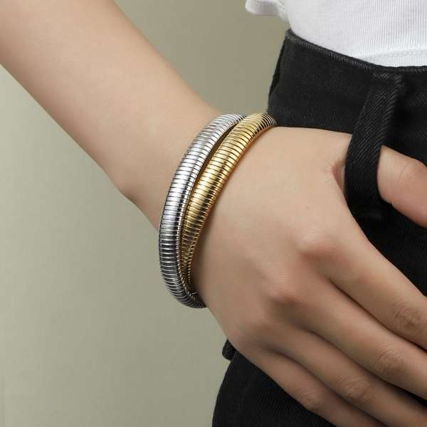 Ornate Obsession Silver Gold Bracelet - Sleek