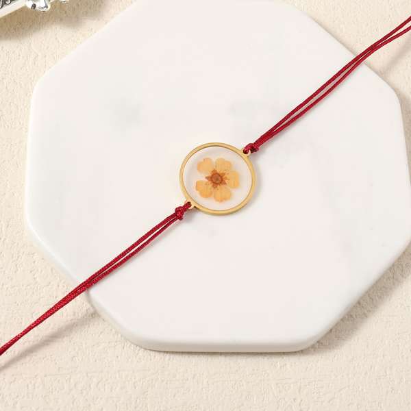 Ethereal Resin Gold Rakhi