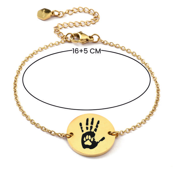 Minimal Round Personalised Golden Bracelet