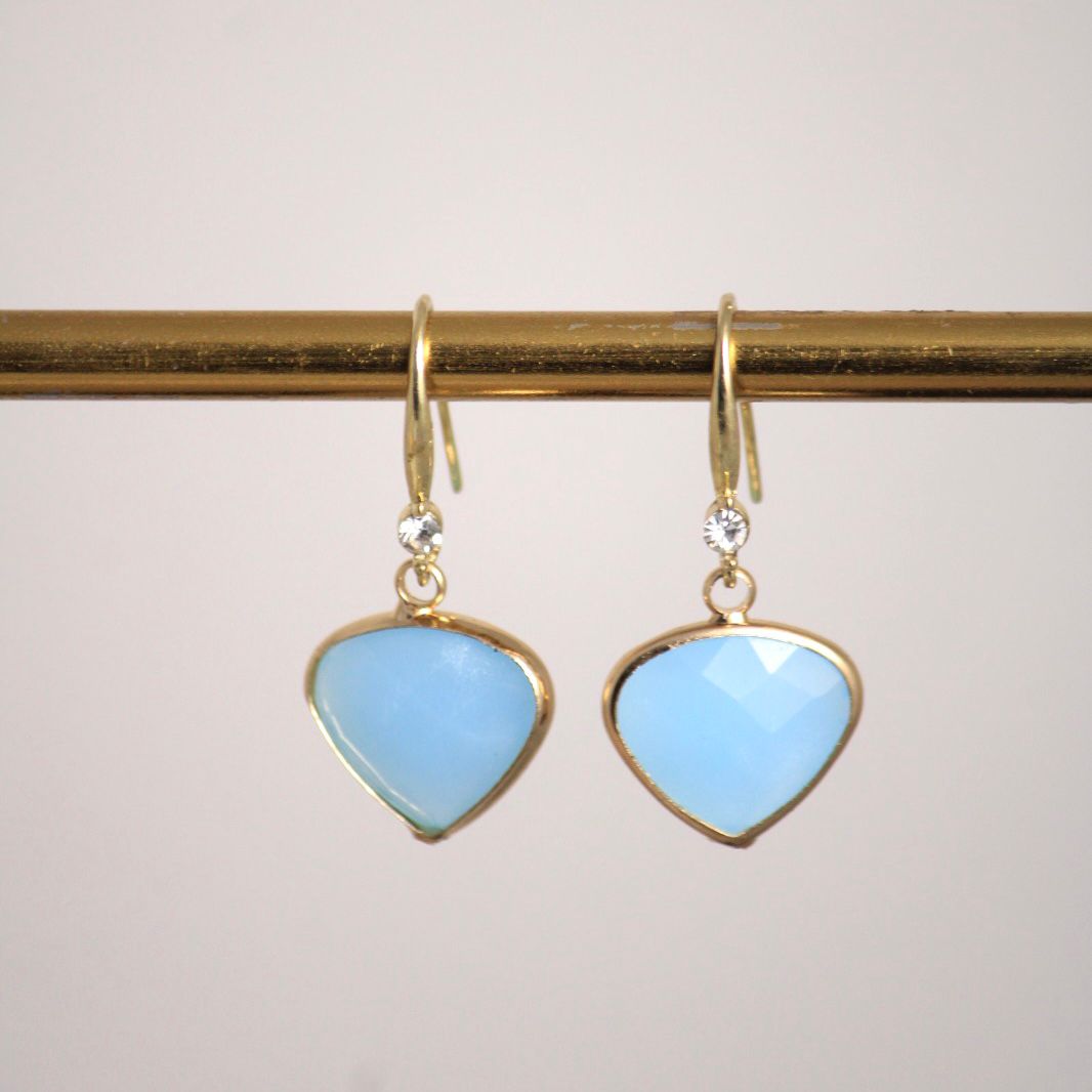 Baby Blue Heart Earrings