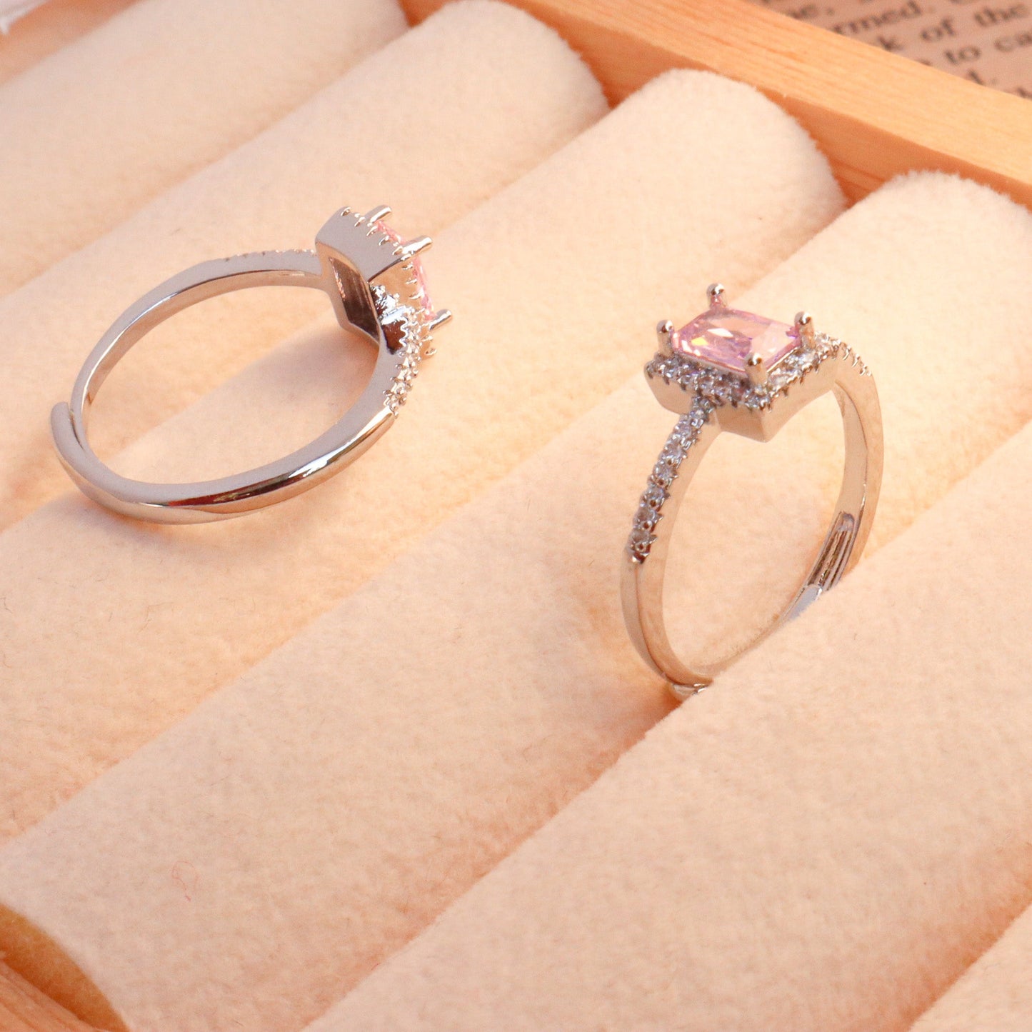 Bennet Square Diamond Cut Ring