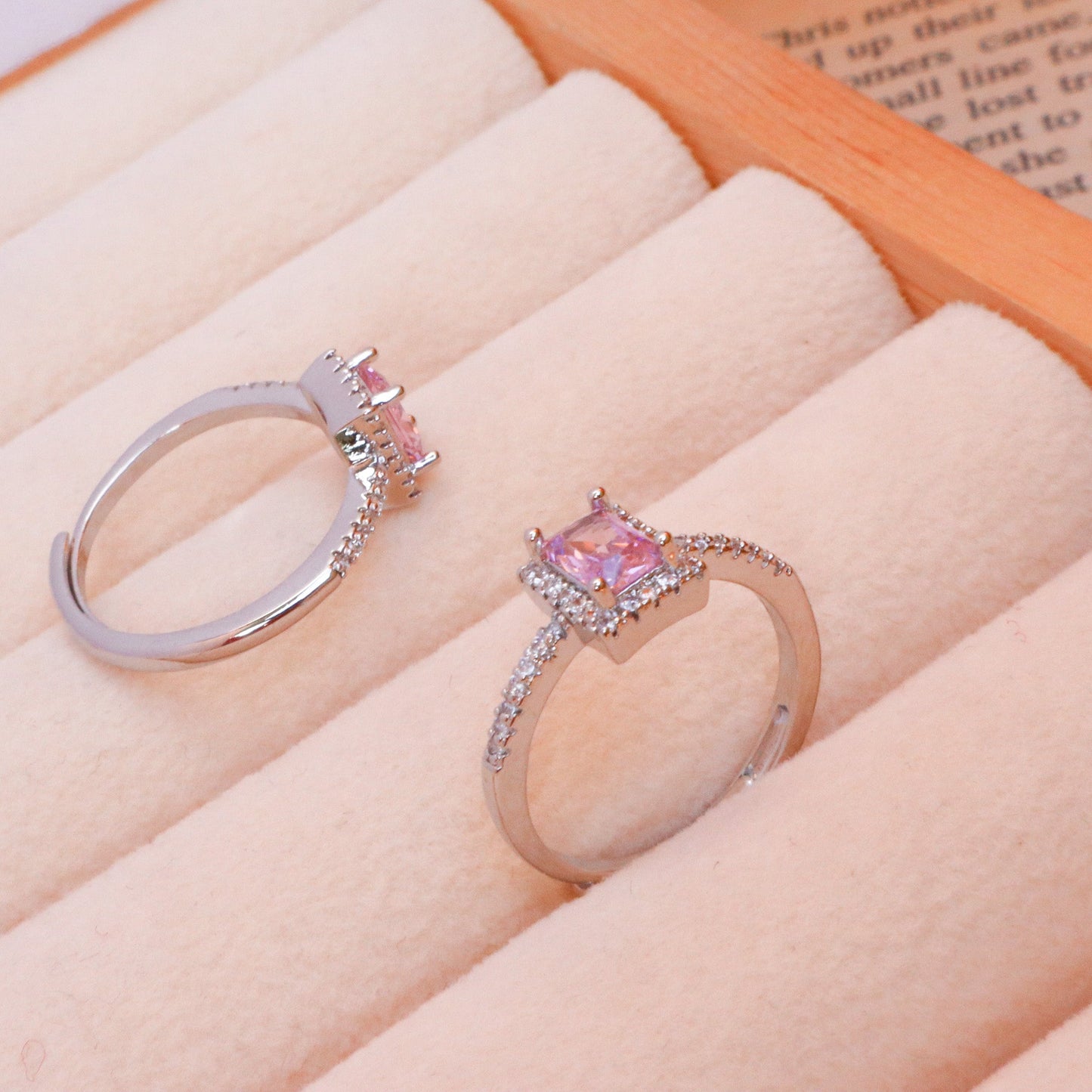 Bennet Square Diamond Cut Ring