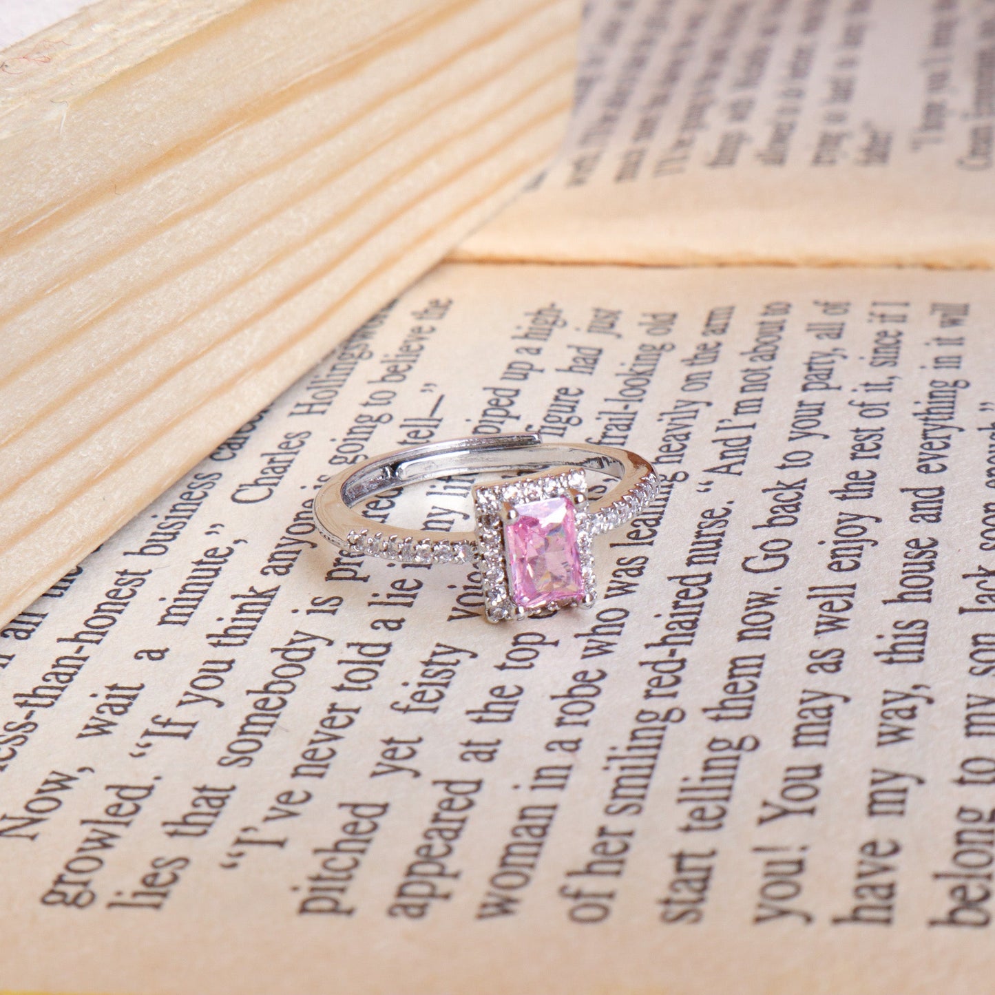 Bennet Square Diamond Cut Ring