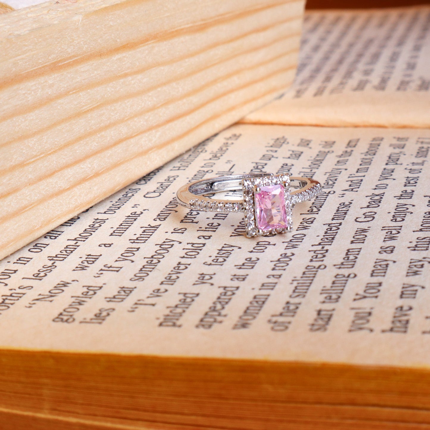 Bennet Square Diamond Cut Ring