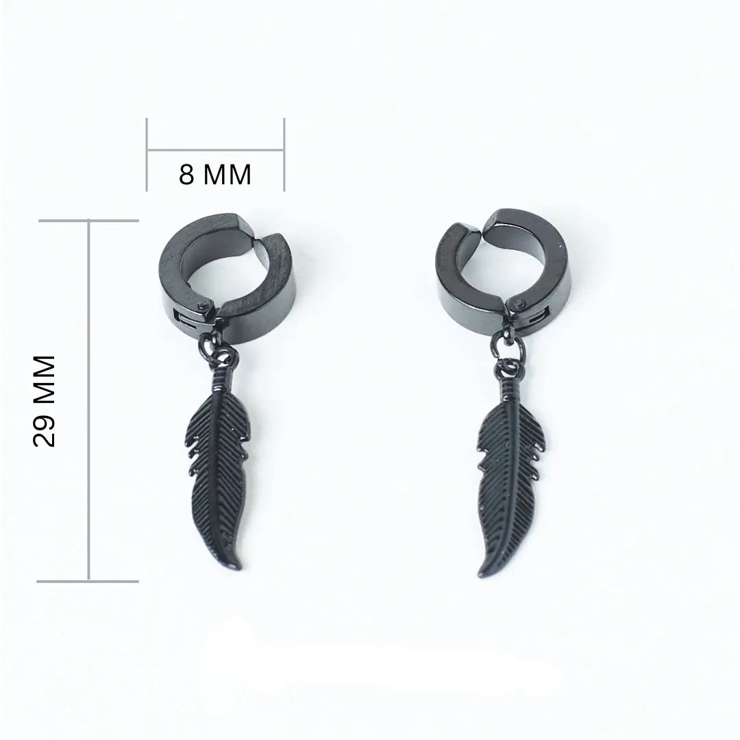 Black Feather Dangles | Salty