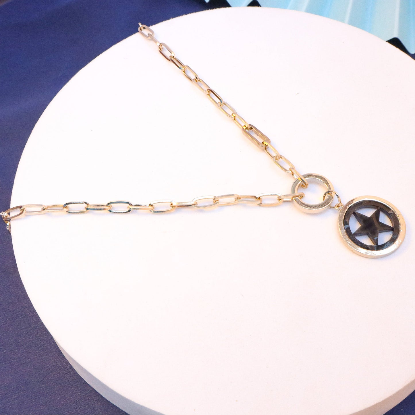 Black Star Chained Necklace