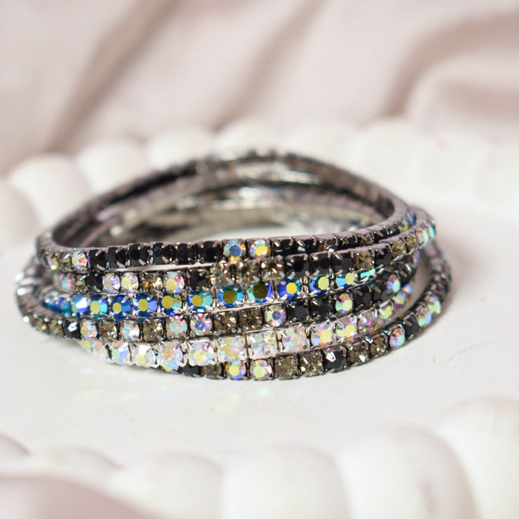 Black Tie Affair Glamour Stackable Bands (Set of 5) Salty