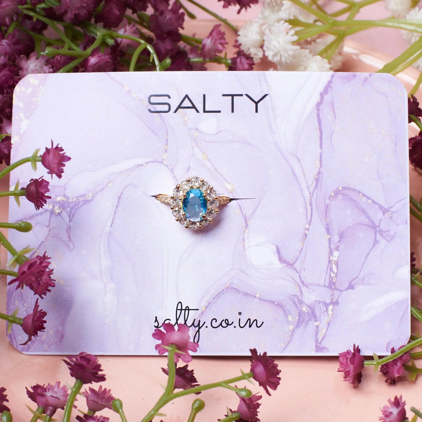 Blue Lagoon Diamond Ring | Salty