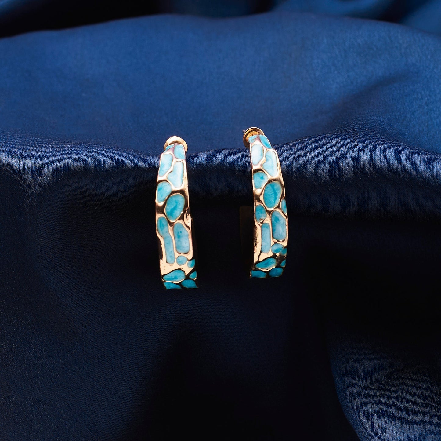Blue Accent Minimal Hoop Salty