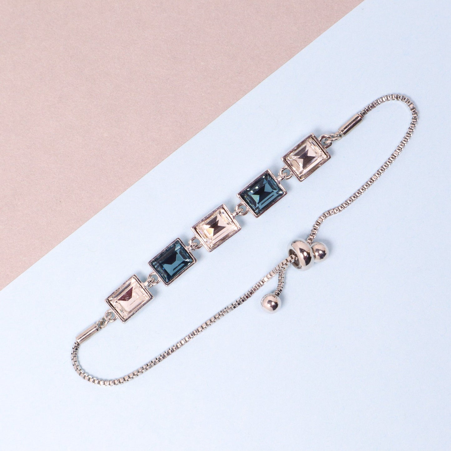 Blue Sapphire glass Crystal bracelet