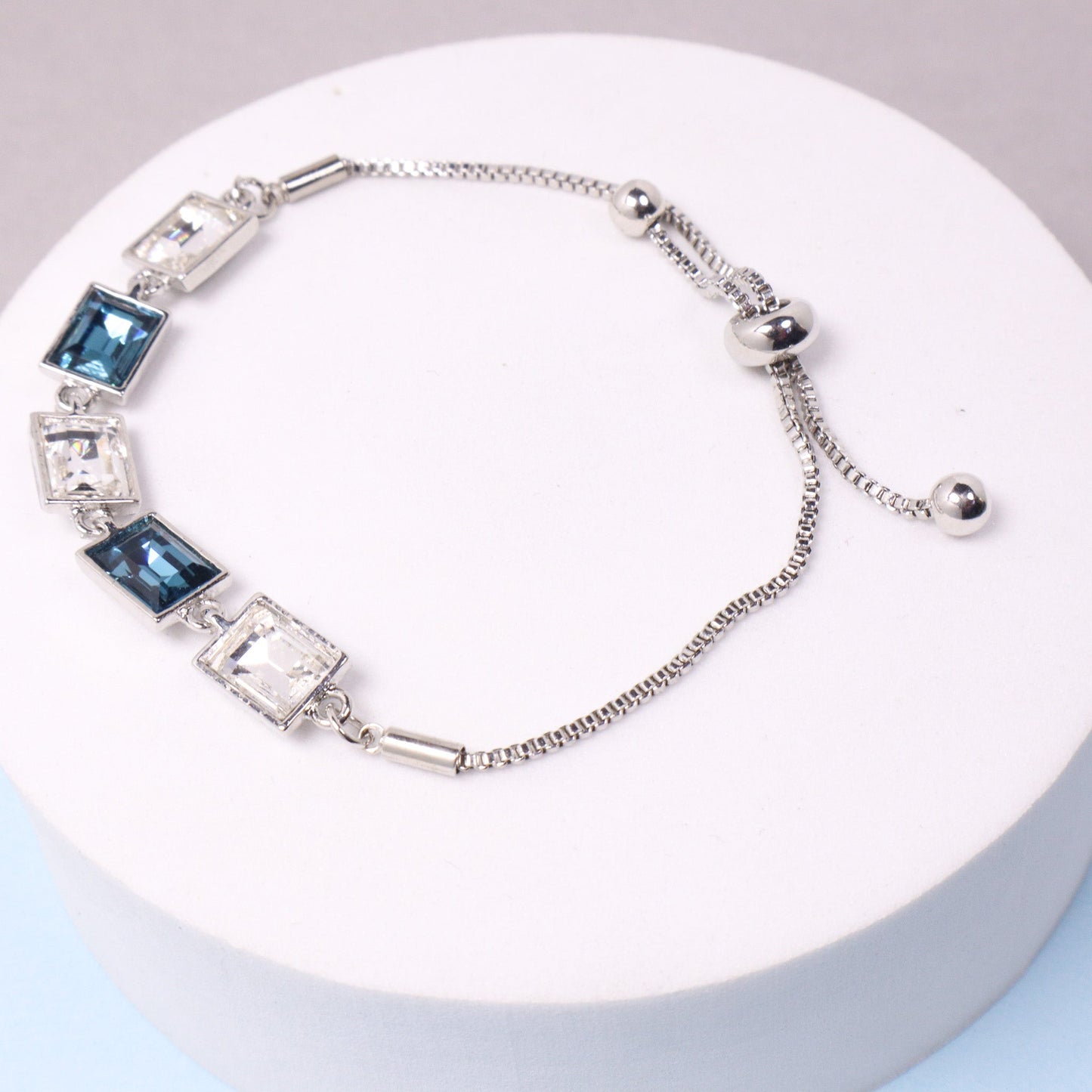 Blue Sapphire glass Crystal bracelet