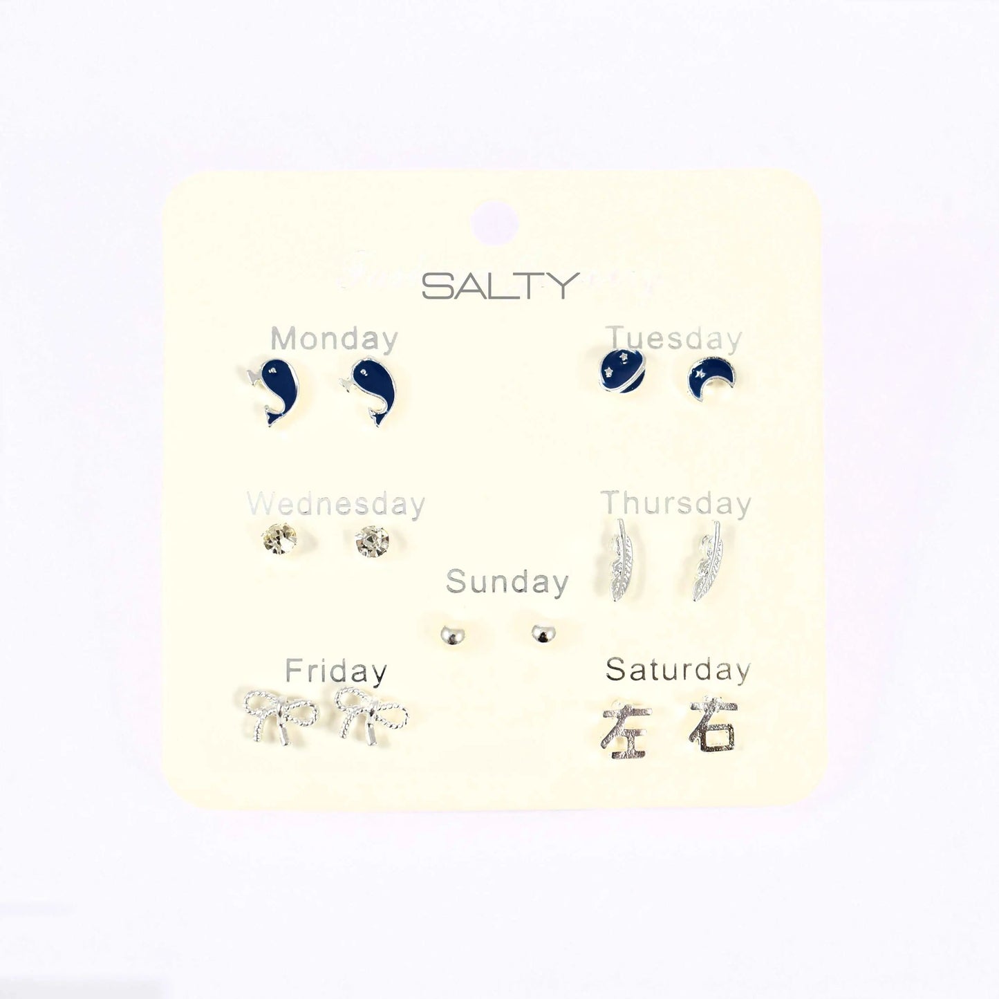 "Dream" Weekly 7 Stud Earrings Set