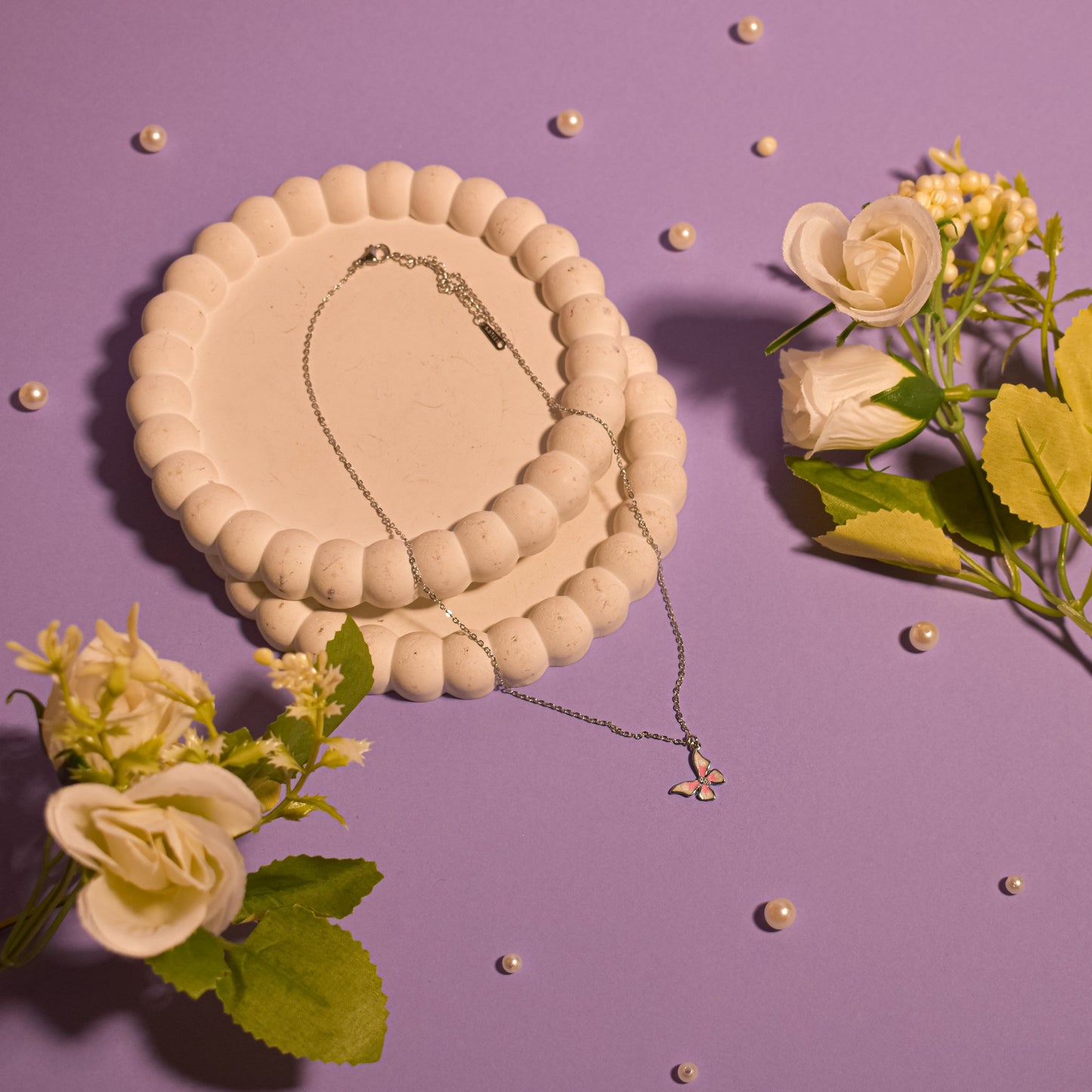 Blush Monarch Necklace Salty