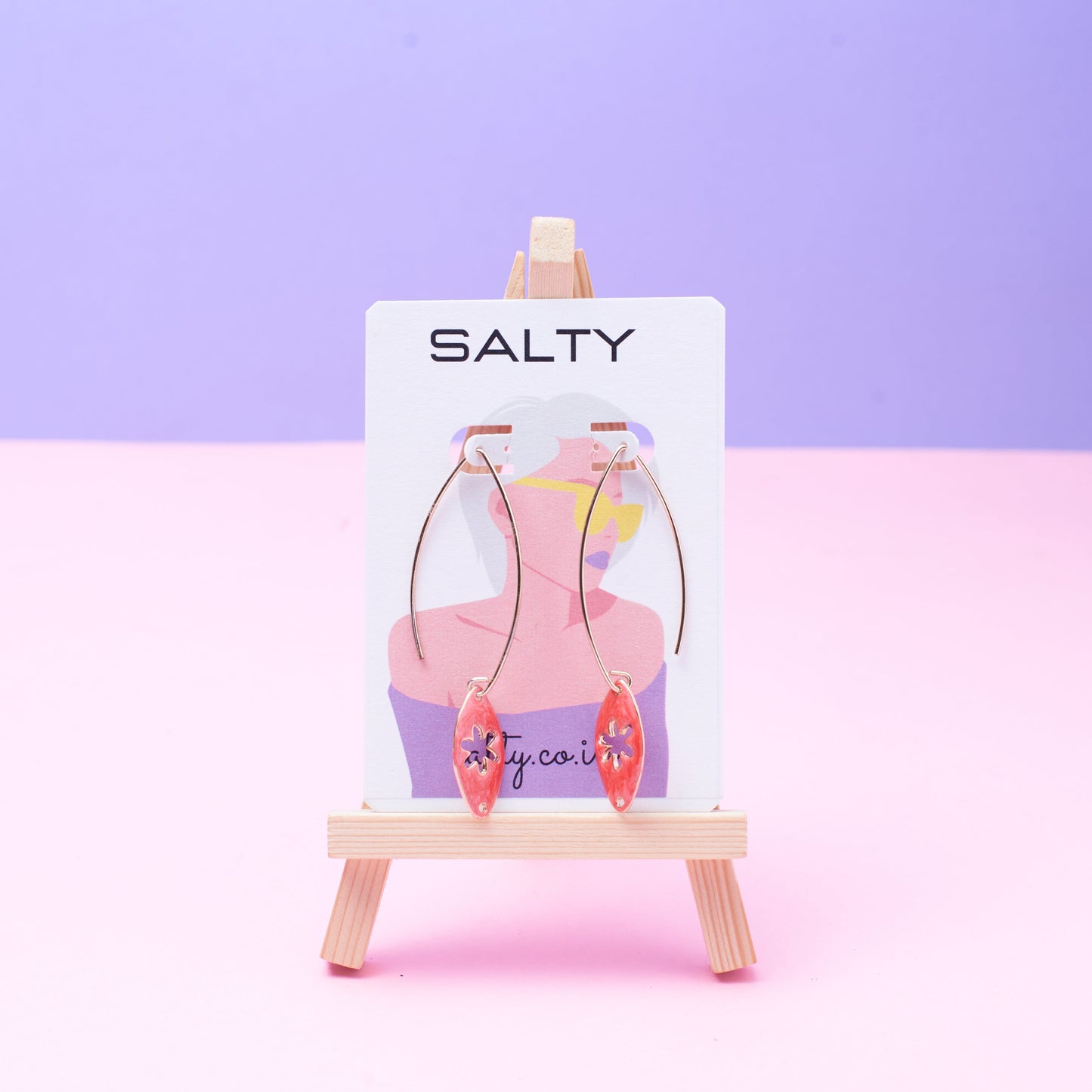 Bold Red Tassel Earrings Salty