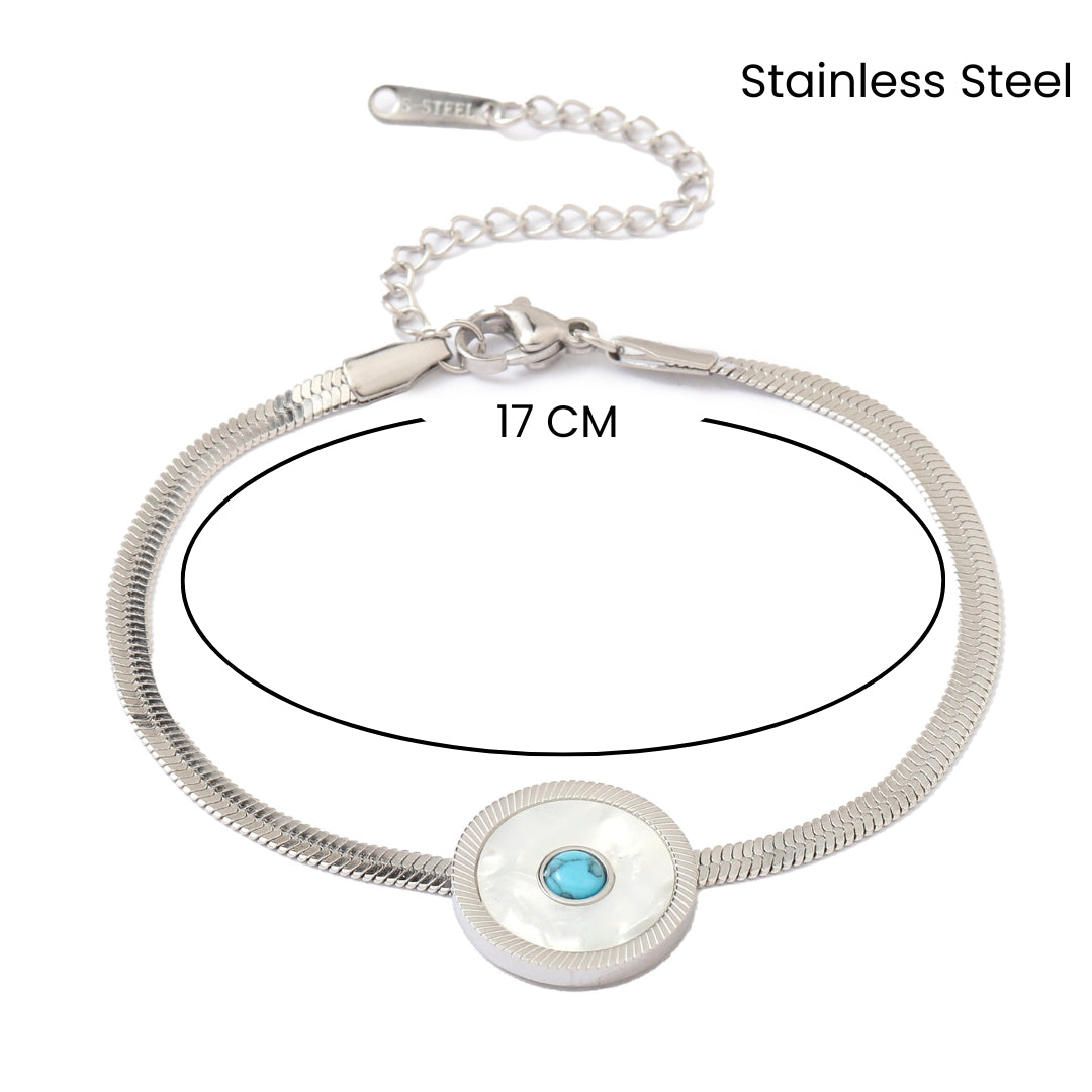 Eye of Protection Silver Bracelet