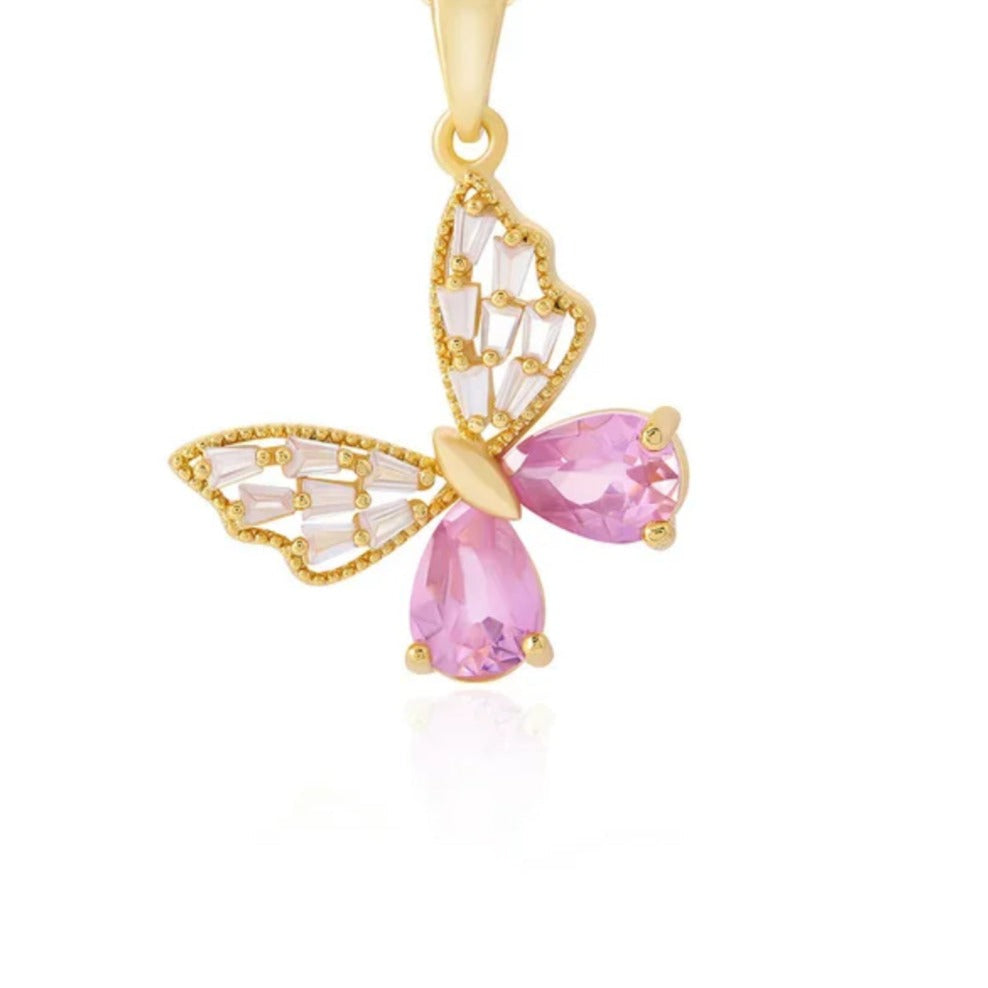 Butterfly Crystal Whispers Necklace Salty