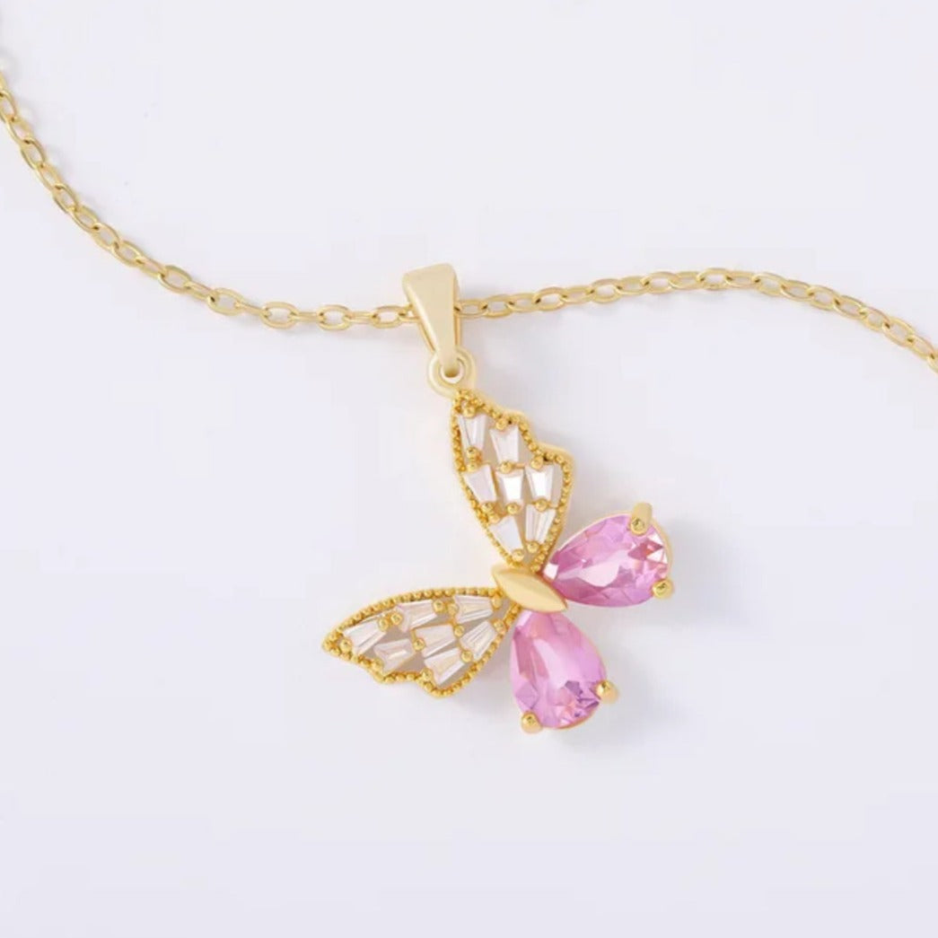 Butterfly Crystal Whispers Necklace Salty