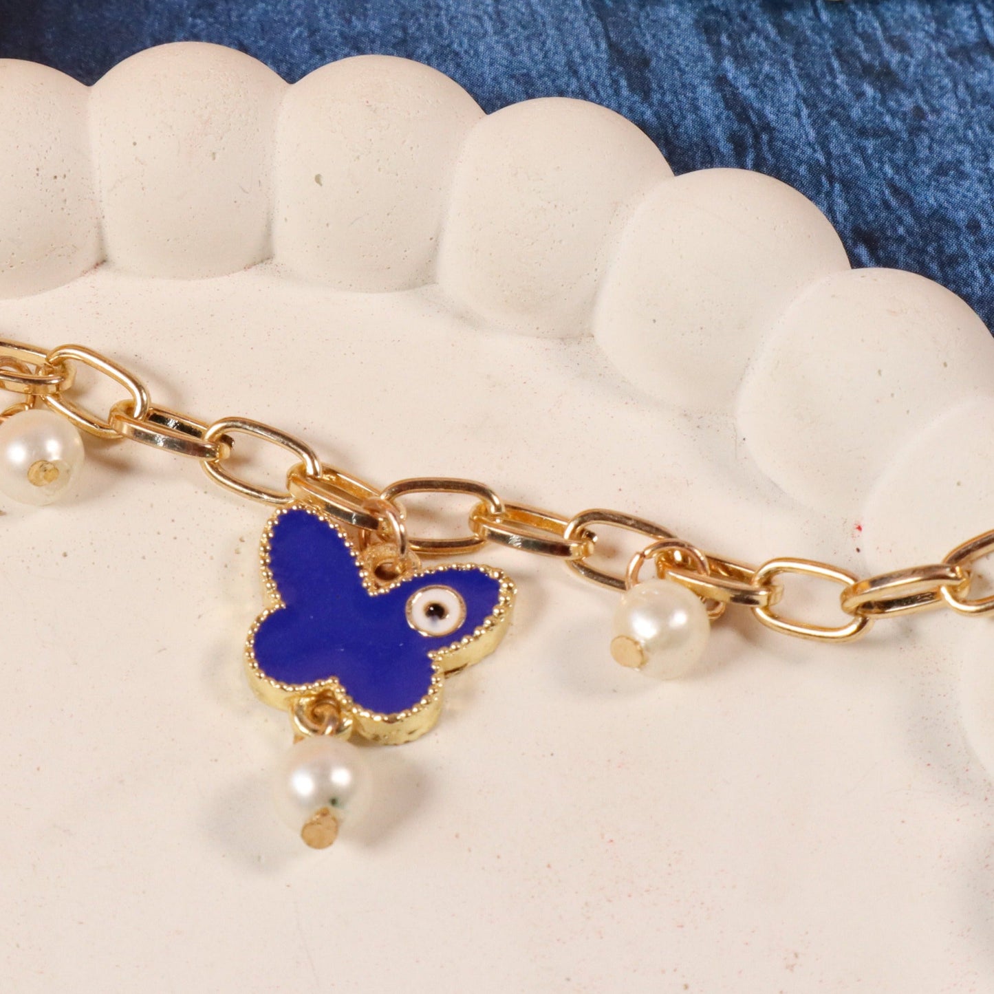 Butterfly Painted Evil Eye Bracelet Salty