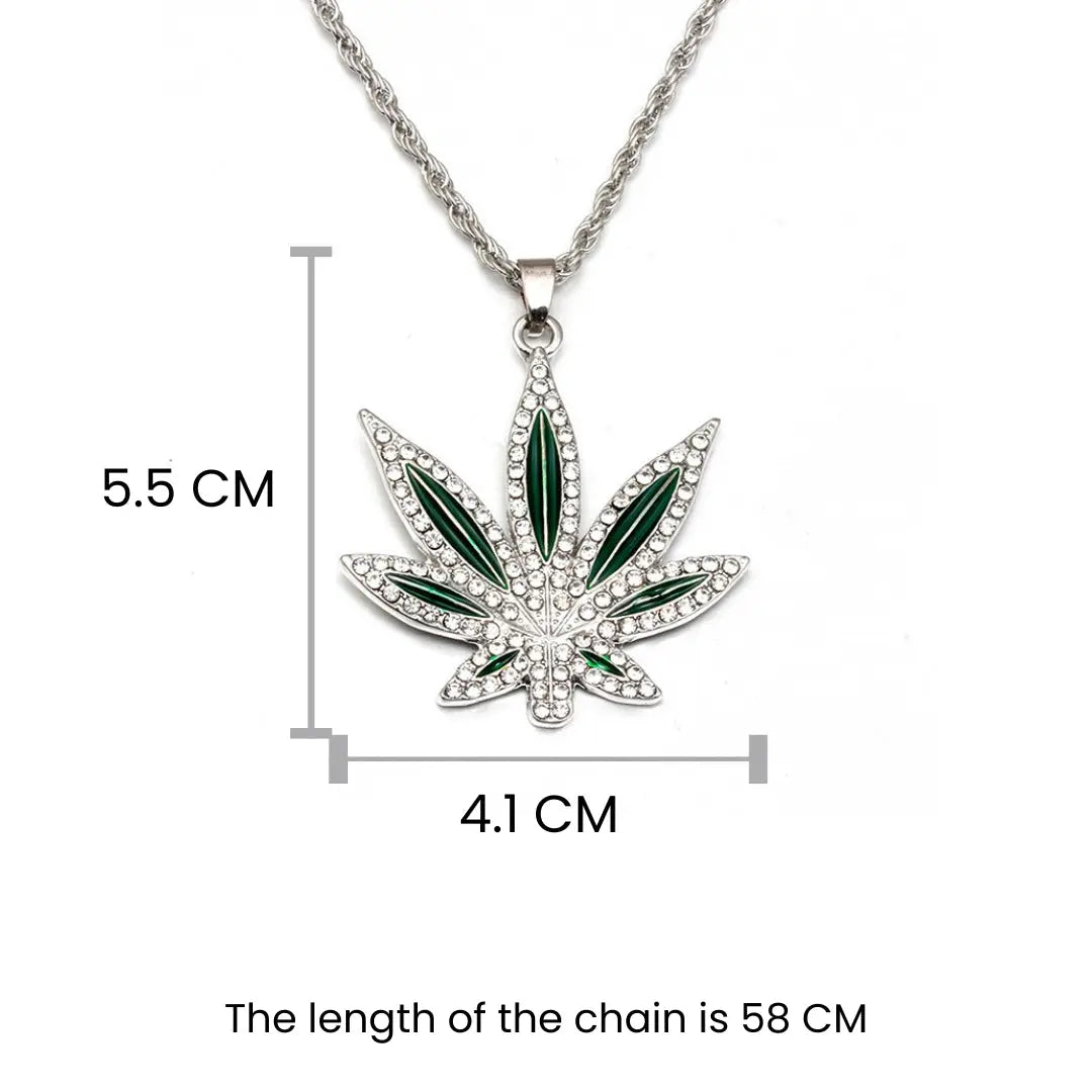 Cannabis Leaf Silver Chain | Salty