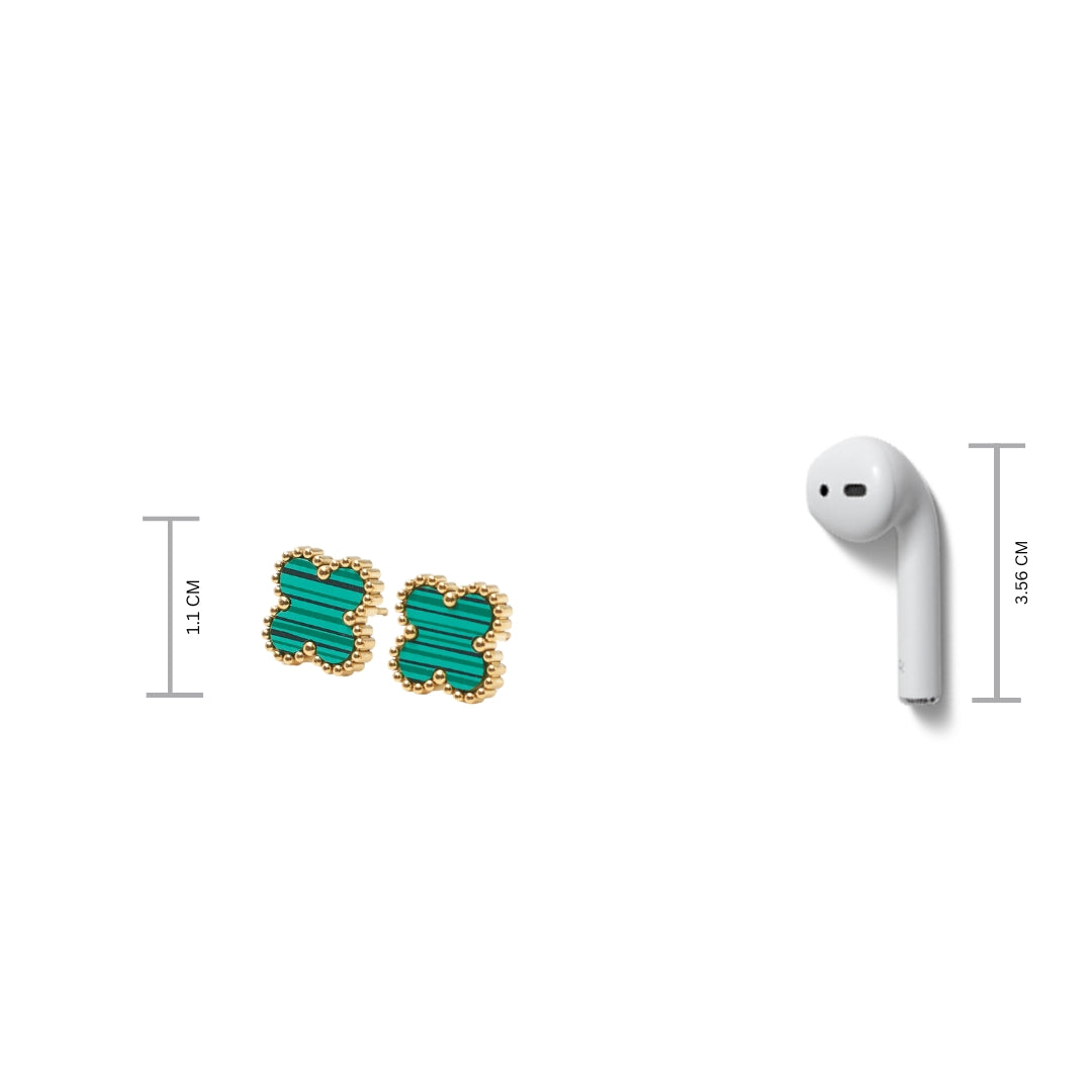 Celtic Green Clover Studs Salty