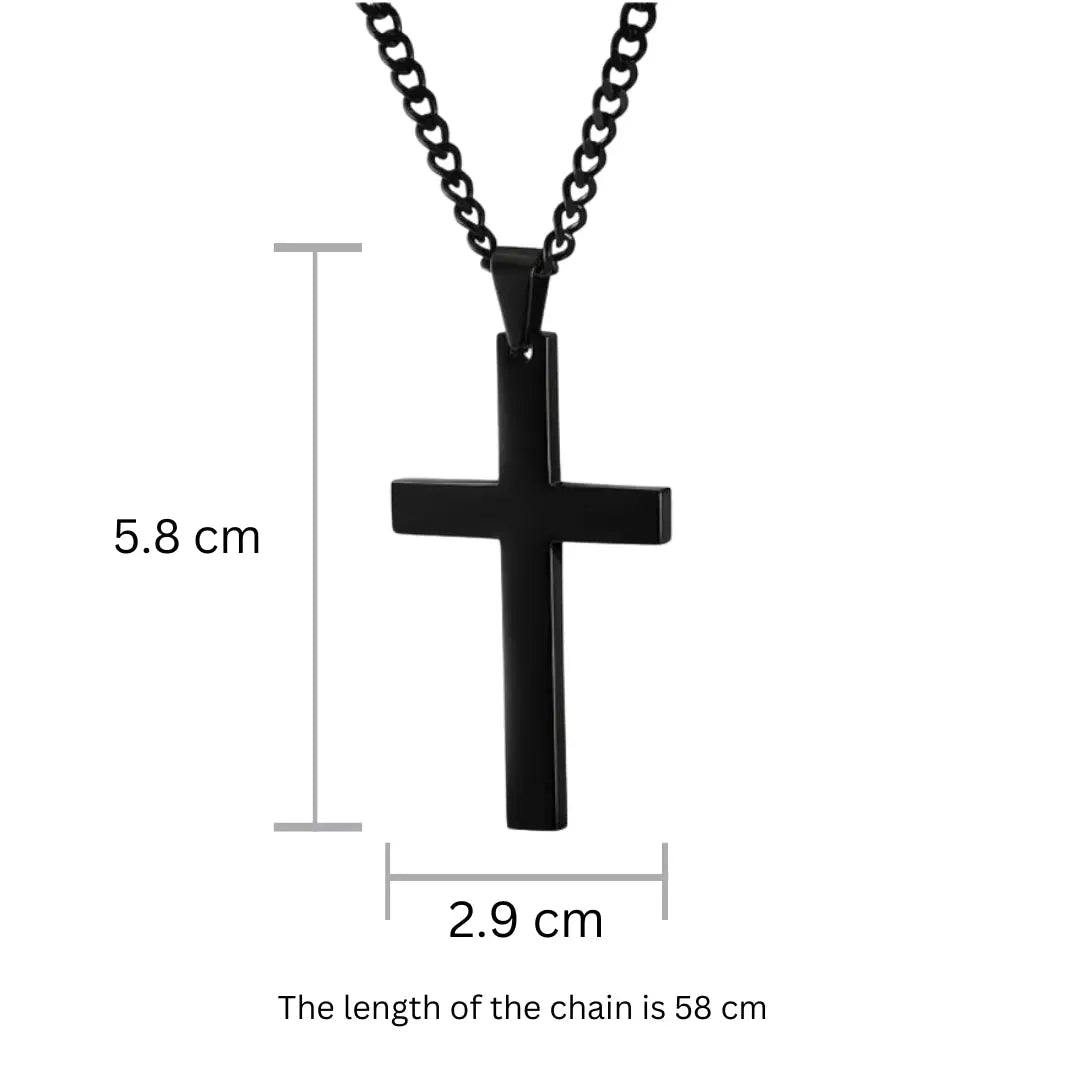 Christ'S Crucifix Black Chain | Salty