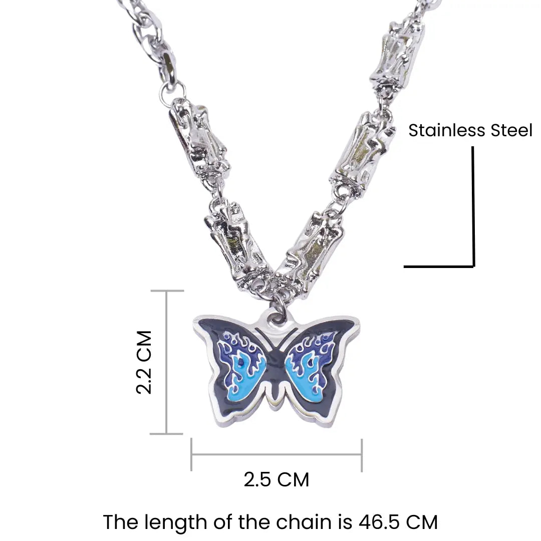 Chunky Blue Monarch Necklace | Salty