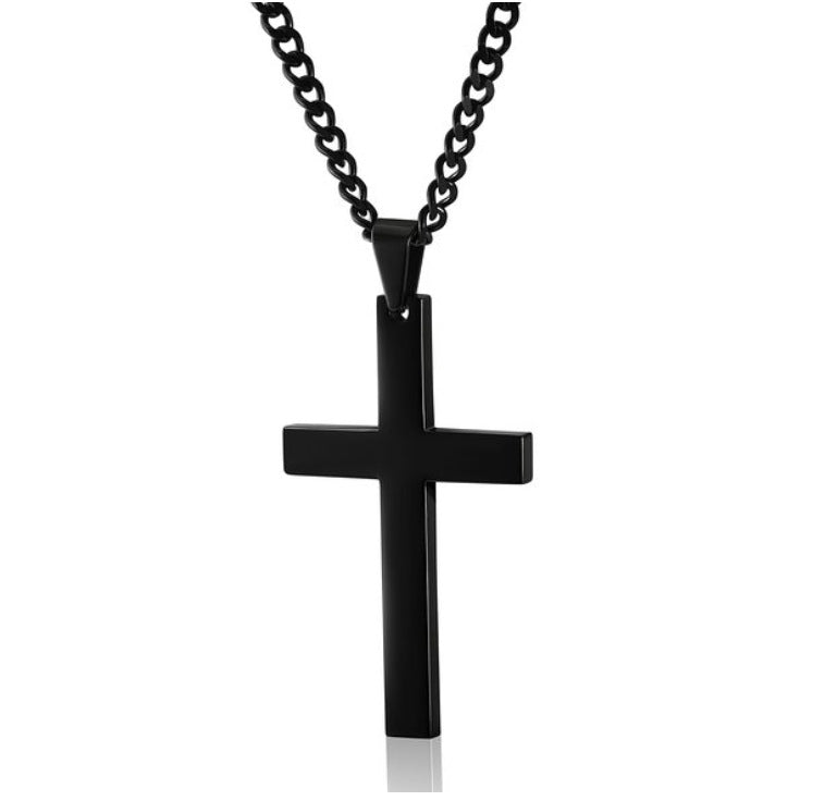 Christ'S Crucifix Black Chain | Salty