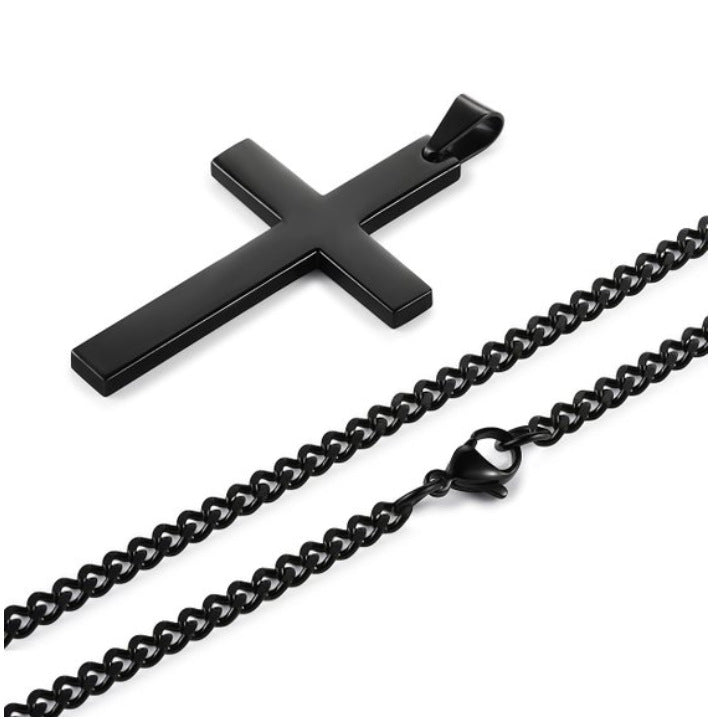 Christ'S Crucifix Black Chain | Salty