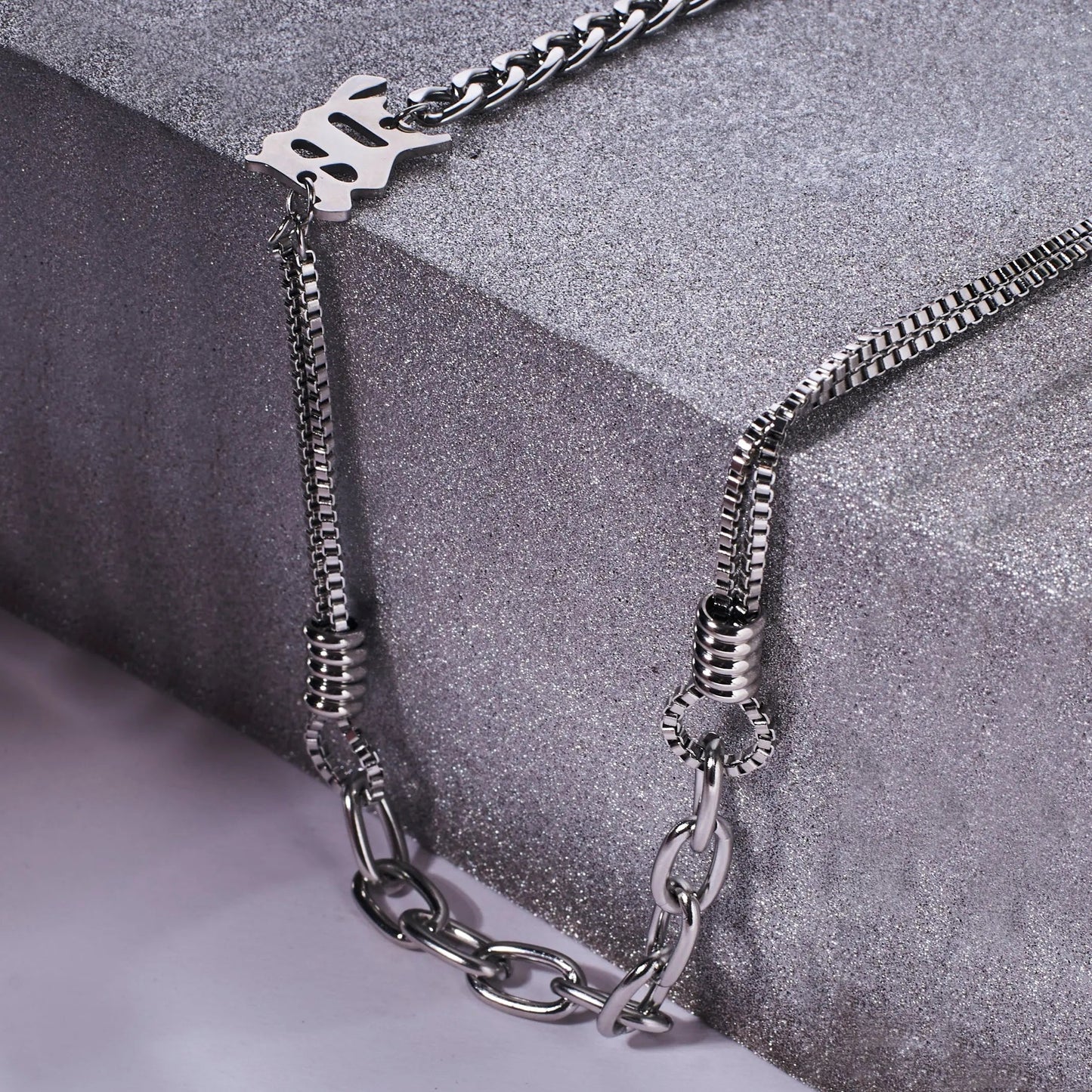 Cryptic Rune Silver Chain | Salty