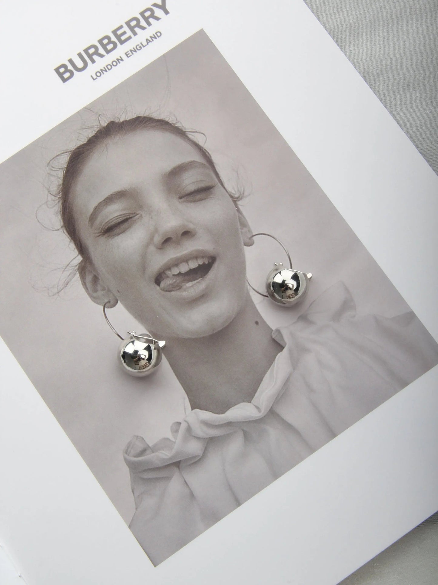 Cute Elegant Bean Fashion Hoop Stud Silver Earrings