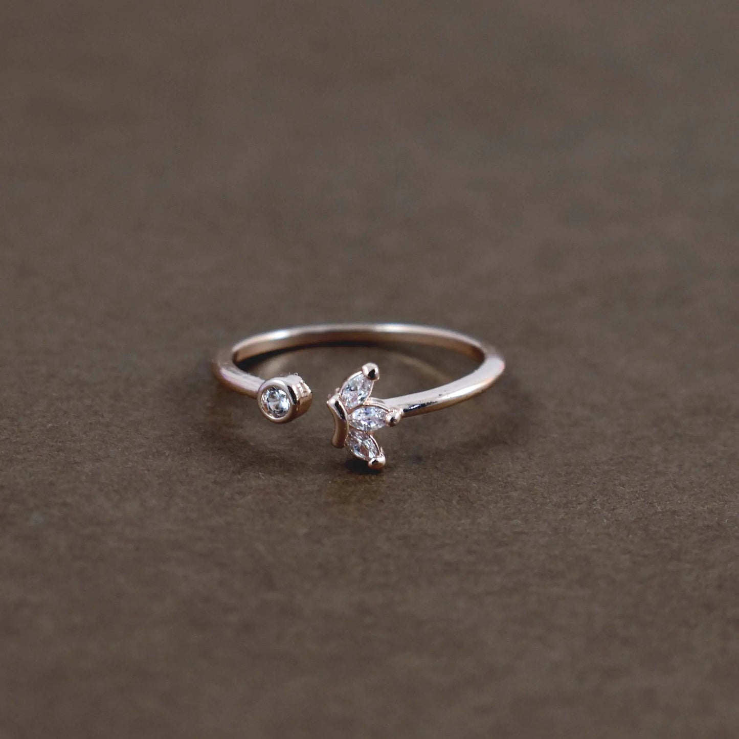 Euphoric crown rose-gold ring