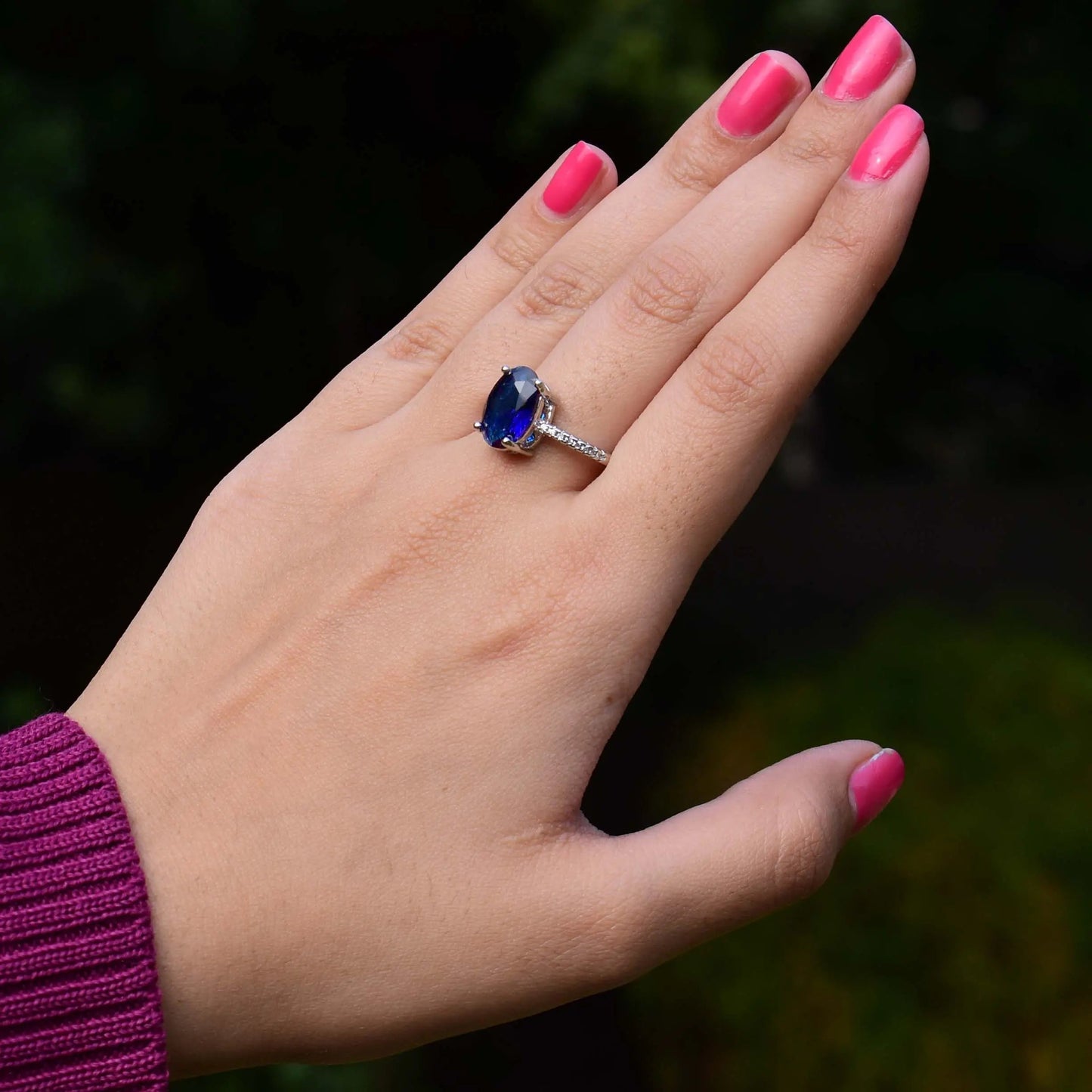 Blue Sapphire Gemstone Ring